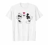 Disney Mickey Mouse and Minnie Sketch Kiss Valentine's Day T-Shirt