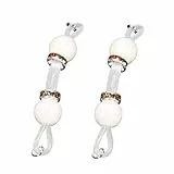 AceFun Faux Fake Brustwarzenpiercing Schmuck Strass Candy Ball fake nipplepiercing Faux White Pearls Non Piercing Nippel piercing Ringe Adjust Body Jewellery