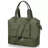 Urtala Faltbare Reisetasche für Herren & Damen，Weekender-Taschen mit Schuhfach, Reisetasche Weekend Overnight Tote Taschen, Gym Bags Krankenhaustaschen für Labor und Geburt (Grün)