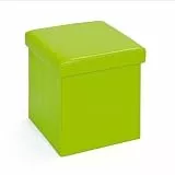 Inter Link – Aufbewahrungsbox mit Deckel - Faltbox – Waschbare Boxen - Polyurethan – Kunstleder – Kisten – Für Kleidung, Spielzeuge – Stauraum – 38 x 38 x 38 cm – Grün– Setti