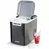 Arebos Eiswürfelmaschine | Selbstreinigend & Leise | 2 Eiswürfel-Größen | Große Eiswürfel | 12 kg/24 h | 2,2 L Wassertank | Eiswürfelbereiter | Ice Cube Maker | Schwarz