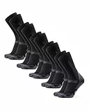 DANISH ENDURANCE Merino Wandersocken, Wollsocken, Trekkingsocken, Herren, Damen & Kinder, 3 & 5 Paar Schwarz/Grau 39-42