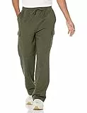 Amazon Essentials Herren Cargo-Fleece-Sweathose, Olive Heather, Größe L