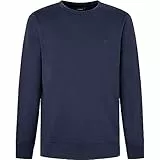 Hackett London Herren Doppelstrick Crew Sweatshirt, blau (Marineblau), XXL