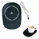 Tassenwärmer Getränkewärmer,Becherwärmer,Kaffeewärmer,Tassenwärmer Elektrisch,Elektrische Tassenwärmer Pad Mit Automatischem,USB Getränkewärmer,Konstante Temperatur 55°C/131°F (Schwarz)