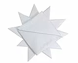 Herren Taschentuch, 100% Baumwolle, Weiß, 40 x 40 cm, 12 Stück