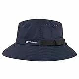 TOP-EX Kühlender Fischerhut Herren Atmungsaktiv UV-Schutz Sonnenhut Damen Sommer Outdoor Hut mit Breiter Krempe Faltbar Safari Hut Navy Blau L