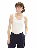 TOM TAILOR Damen Basic Top, 10315 - Whisper White, L
