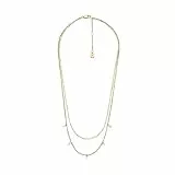 Fossil Ellis Damen Goldfarbene Edelstahl Halskette, JF04894710