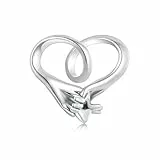 Promise Pinky Charm für Pandora Armband,925 Sterling Silber Herz Charm Bead Anhänger Geschenk Schmuck für Frauen