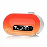 APUZOM Tageslichtwecker Sonnenaufgang Wecker mit Nachtlicht und 30 beruhigenden Geräuschen Einschlafshilfe, Doppelalarm, Sleep-Timer, dimmbare Nachttischlampe, Kinder Wecker mit Licht