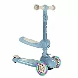 MoMi Debe Roller Kinder ab 1 Jahr bis 50 Kg – Scooter 2-in-1 mit Klappsitz - Kinderroller mit 2 Verstellbare Höhe - Faltbar Tretroller für Indoor & Outdoor - 3 LED-Räder