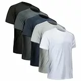 YOIOWVY Sport T Shirts Herren 1/3/5/7Per Pack Kurzarm Herren Atmungsaktiv Funktionsshirt Schnelltrocknend Sportshirts Running Gym Shirts