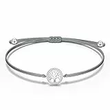 NINAWISH Armband Damen Silber - Freundschaftsarmband, Lebensbaum Kette, Erstkommunion Geschenke für Mädchen