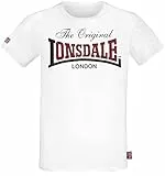 Lonsdale Herren T-Shirt Normale Passform ALDINGHAM, Weiss, L
