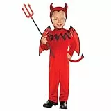 amscan 9907327 Kinder Kleiner Teufel Halloween Faschingskostüm Alter 4-6 Jahre