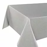 Tischdecke Wien für Bierzeltgarnitur, edle Leinenoptik, Wasserabweisend, Moderne Festzelt-Tischwäsche mit Fleckschutz, grau, 110x260 cm