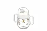 Mepal - Antitropf-trinklernbecher Mio - Auslaufsicher - Gesichert mit einem durchsichtigen Deckel für den sicheren Gebrauch unterwegs - Leicht zu haltende Griffe - 200 ml - Sunshine & Rainbow
