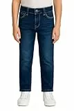 JEEL Kinder Hosen - Regular-Fit Unisex Kinder-Jeans - 5-Pocket-Style - Stretch Jeans für Junge und Mädchen 1-Navy 146