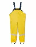 Playshoes Unisex Kinder Matschhose Regenlatzhose Textilfutter Wind- Und Wasserdichte Regenhose Regenbekleidung, Gelb, 104 EU