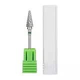 Wolframstahl Maniküre Bohrer Nagelfräser Fräser Bit Elektrischer Nagelbohrer Pediküre Schleifkopf zum Bearbeiten von Nägeln, Glas, Kunststoff, Metall, Stein, Fliesen(Grünes Etikett)