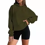 Hoodie Damen Pullover Damen Oversize Basic Hoody Mit Kapuze Hoodies Couple Hoodie Teenager Mädchen Kleidung Trend Beige Jacke Sweatjacke Sweatshirt Baumwolle Fleece Lang Women Sweaters Große Größen