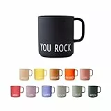 Design Letters Kaffeetassen Schwarz YOU ROCK | Weihnachtsdeko, Weihnachten, Weihnachtsgeschenke Kleinigkeiten | Kaffeebecher Porzellan | Weihnachtsgeschenke für Frauen, Männer | Tasse mit Spruch 250Ml