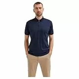 SELECTED HOMME Herren Slhfave Zip Ss Polo, Sky Captain, L