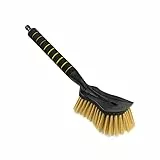 Tom PaR Auto Waschbürste I Wasser bürste mit Schlauchanschluss I Autowaschbürste mit Wasseranschluss I Weiche, feine und zarte Borsten I Komfortabler Griff I Länge: 44 cm I Gelb