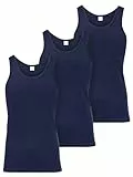 Ladeheid Unterhemd Herren Ärmellos Baumwolle Underwear Men - Weiches, Komfortables Tank Top Herren Unterwäsche, Unterhemden, Set 3 Stück LA40-258 (Dunkelblau, M)