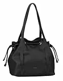 Gabor bags Malu Damen Shopper Umhängetasche Reißverschluss Mittelgroß Schwarz