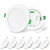 ALUSSO LIGHTING Einbaustrahler LED Spots 230V Dimmbar 12W 1200lm Einbauleuchten Hohe Helligkeit, Warmweiß Neutralweiß Kaltweiß Deckenspots Ultra Flach Deckenleuchte IP44 für Badezimmer Küche, 6er Set