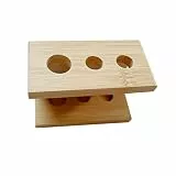kesurpae Effiziente Aufbewahrungsbox für Zahnbürsten – eine elegante Badezimmerlösung, die sich harmonisch in jede Einrichtung einfügt. Mit Halterung, Holz, 3 Löcher