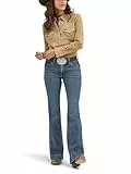 Wrangler Damen Westernhemd met lange mouwen van denim Bluse, Rawhide, S EU