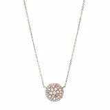 Fossil Halskette Für Frauen, 40,6 cm Länge, 5,1 cm Verlängerung Rosa, Rose Gold Perlmutt, Edelstahl Halskette, JF01740791