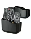 LINFIDITE 2 Stück Selbstklebende Fernbedienungshalterung Wandmontage Kein Bohren Fernbedienungshalter Universal-Halterung Organizer Box für Media-Player, Controller, Handys Aufladen,Schwarz