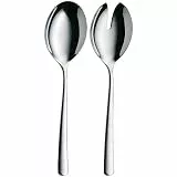 WMF Boston Salatbesteck Edelstahl 23,7 cm, klein, Salatgabel, Servierlöffel, Cromargan Edelstahl poliert, glänzend, spülmaschinenfest