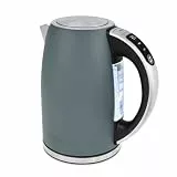 Cuisinart SmartElite Wasserkocher mit Temperaturregelung 1,7 L Denim | Digitale Touchscreen‑Anzeige | Einstellbare Temperatur 50–100 °C | Schnelles Kochen 3 kW | Deckel mit Drucktaste | Waschbarer Kal