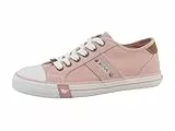 MUSTANG Damen Low-Top Sneaker, Frauen Halbschuhe,Laufschuhe,schnürschuhe,schnürer,straßenschuhe,Strassenschuhe,Sportschuhe,Rosa,39 EU
