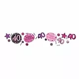 Amscan 9900602 - Konfetti 40 Sparkling Celebration, Folie/Papier, 34 g, Streudeko, Tischdekoration, Geburtstag, Happy Birthday