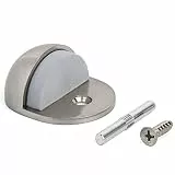 Türstopper Boden Schrauben APECS Türhalter mit Gummi Türpuffer Türstopper Edelstahl Boden klein für Türen 1 Stück