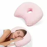 Babyezz Das Loch im Ohr Wird mit einem CNH seitlichen Schlaf und Einer entzündungsreduktion bei den Ohren gefüllt und mit Baumwolle und Polyester gekrümmtem schlafkissen gefüllt (Rosa)