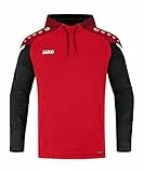 JAKO Herren Kapuzensweatshirt Performance, Rot/Schwarz, L