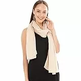 Shawl Factory Chiffon Schal Damen Nude - Seidenweich und Federleicht - Eleganter Halstuch Schal - Polyester Tuch Halstuch Damen Frühling Sommer - Pflegeleichtes Schaltuch - Damenschal Leicht (Nude)
