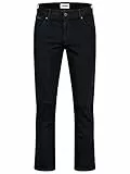 Wrangler Texas Herren-Stretchjeans - Herrenjeans Regular Fit Authentic Straight (W44/L32, Black Overdye)