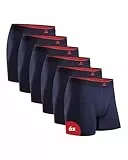 DANISH ENDURANCE 6er Pack Bambus Boxershorts Herren, Superweich & Elastischer Bund, Ohne krazenden Zettel, Atmungsaktiv, Unterhosen Herren mit oder ohne Eingriff Marineblau L