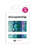 Décopatch TD927C - Assortiment de 4 papiers Foil avec dorure à chaud - papier déco Noël - Aurores boréales