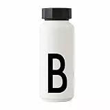 Design Letters Thermoflasche 500 Ml (A-Z) | Ideal für Trinkflasche Kinder, Trinkflasche Schule, Fahrrad & Sport | Weiß Thermoflasche | BPA/BPS Frei, Auslaufsicher & Spülmaschinenfest
