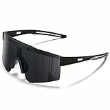 Sportbrille Polarisiert Radsportbrillen Fahrradbrille Schnelle brille für Herren Damen Sport Sonnenbrille UV400 Klar Laufbrille für MTB Rennrad Fahrrad Ski Rave schwarz