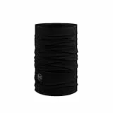 BUFF®| Schlauchschal Merino Lightweight Männlich Weiblich Erwachsene Multifunktionaler Schal aus 100% Merinowolle, Wandern, Outdoor, Nachhaltig, Leicht, Schlanke Passform, Einheitsgröße, Noir